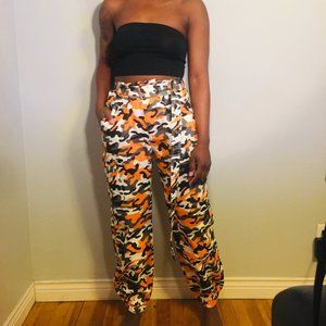 Orange Camouflage Cargo